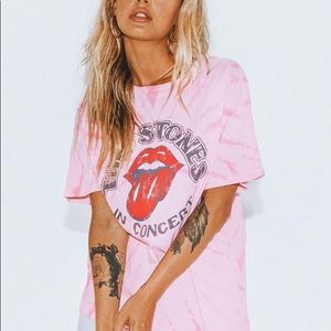 Princess Polly Rolling Stones Tie Dye Tee Shirt